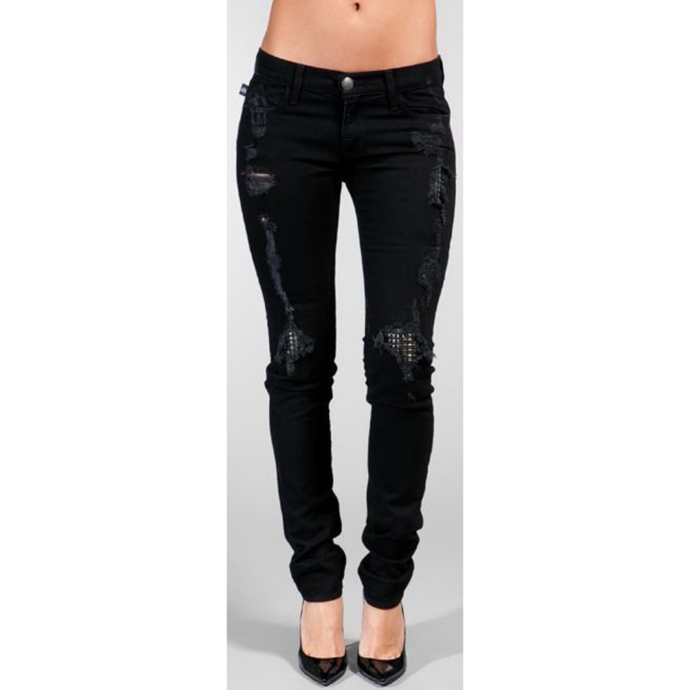 Rock & Republic Studded, Distressed Skinny Jean
